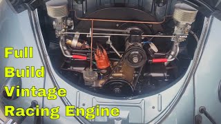 FULL BUILD VW AIR COOLED Vintage Speed Racing engine Okrasa 1433cc Similar to Porsche 356