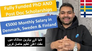 Fully Funded PhD AND Postdoc Scholarships in Denmark, Sweden AND Finland