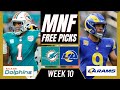 Monday Night Football Picks (NFL Week 10) DOLPHINS vs RAMS | MNF Parlay Picks