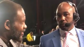 Epic Moment Lennox Lewis And Riddick Bowe Squash 34 Year Old Beef - esnews boxing