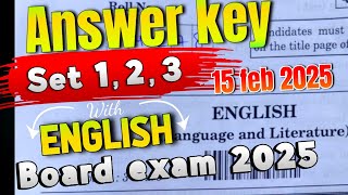 set 1,2,3 english answer key class 10 / cbse board exam 2025 / english paper solution class 10