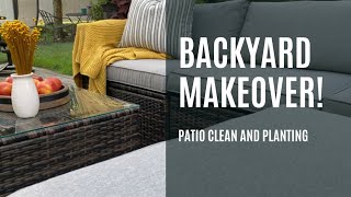 Backyard Makeover | Cleaning up patio and planting peony | Daphne's Outdoor Living