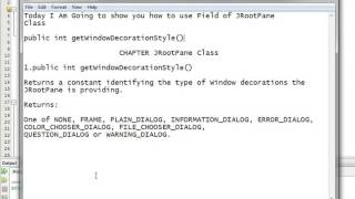 Java Programming Tutorial -JRootPane-12- public int getWindowDecorationStyle()