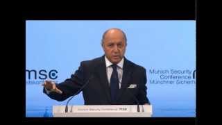 Participation de Laurent Fabius à la Conférence sur la sécurité à Munich (01/02/2014)