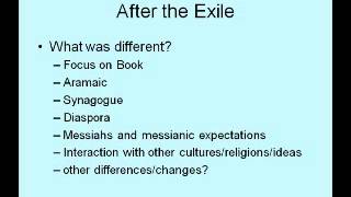 After the Exile: The Transition from Pre-Exilic Judah and Israel to Post-Exilic Judaism