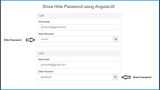 Show Hide Password using AngularJS