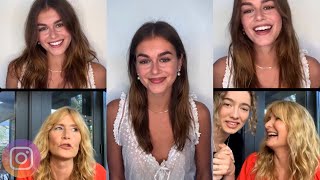 Kaia Gerber live with Laura Dern for book club talking about "Honey, Baby, Mine"