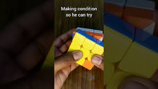 TEACHING your NON-CUBER friend be like | Mr. Cube #shorts