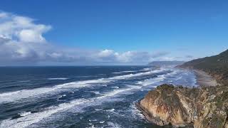 Flying the drone along the Coast of Oregon.