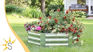 Sunnydaze Galvanized Steel Raised Garden Bed - Hexagon - 40.5-Inch-HB-550