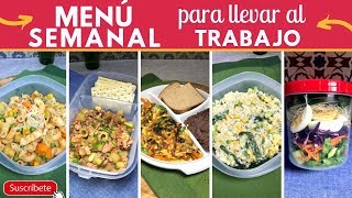 Menú semanal para llevar  al  TRABAJO (Por 50 pesos) | Cocina de Addy