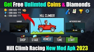 Get unlimited coins diamonds and fule in hill climb racing hack mod apk 2023