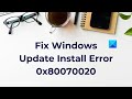 Fix Windows Update Install Error 0x80070020