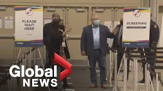 Coronavirus: Tory, Ford tour mass vaccination site and deliver remarks | FULL