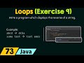 Loops in Java (Exercise 9)