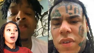 21 Savage And 6ix9ine Full HEATED ARGUMENT On Clubhouse | Reaction