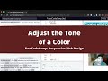 Adjust the Tone of a Color (Applied Visual Design) freeCodeCamp tutorial