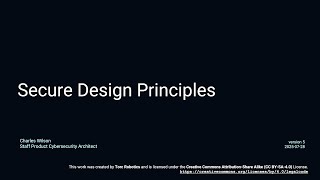 AVCDL secure design principles