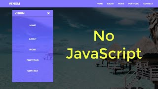 Make RESPONSIVE MENU With HTML And CSS Only ( NO JavaScript )