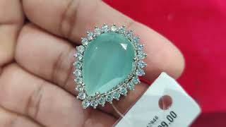 Fancy Stone Ring for Women | Girls | 25% Off on MRP | Lora Lounge Tirupati | Light Green Colour