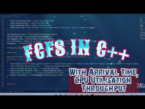 Fcfs In C Fcfs Cpu Scheduling Algorithm Code In C With Arival
