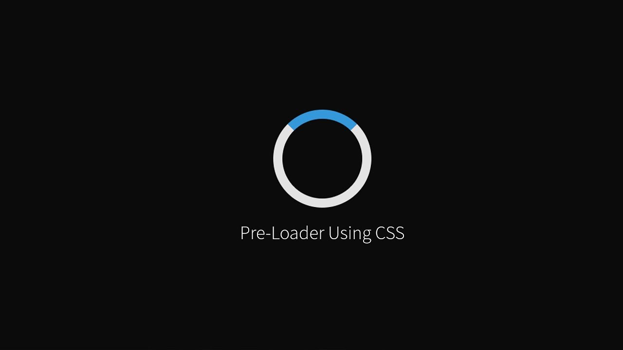 Simple Pre Loader Using Css Html Css Youtube