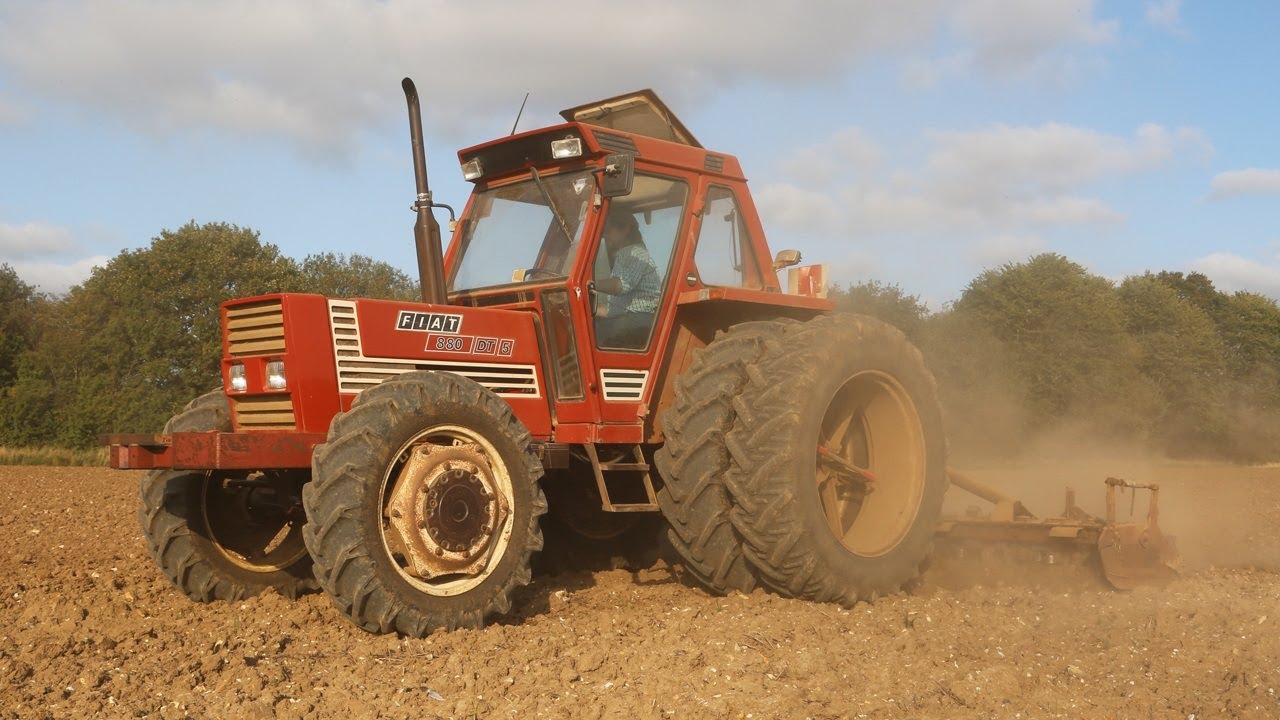 Fiat 880-5 DT And Rotomec (Breviglieri) Power Harrow | 88hp & 4m | 80s ...