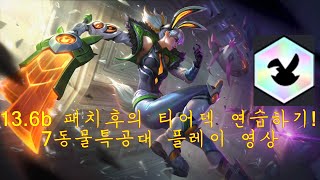 (10분영상) 롤토체스 TFT 시즌8.5 13.6b 패치후 티어덱 연습하기 7동물특공대편! 실수투성이 플레이를 해도 LP가 올라가는덱이 있다?