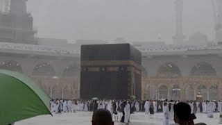 🌧😱 Heavy Rain at Kaaba , Masjid-e-Haram, Makkah ,Saudi Arabia 2023||Tawaf in Rain