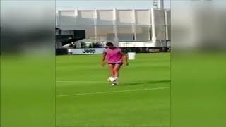 Cristiano Ronaldo skills during Juventus training session today