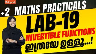 Plus Two Maths Practicals | Lab 19 - Invertible Functions | Eduport Plus Two