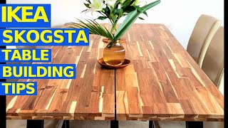 Ikea SKOGSTA table building Tips and full how to build of Ikea Skogsta Table from Start