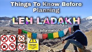 Leh Ladakh Trip | Know Before You Go | Things to Know before Going Ladakh | Leh Ladakh Road Trip