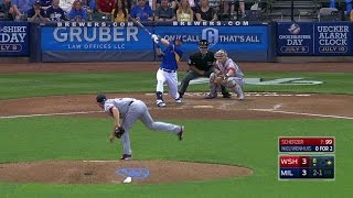 WSH@MIL: Nieuwenhuis hammers towering two-run homer