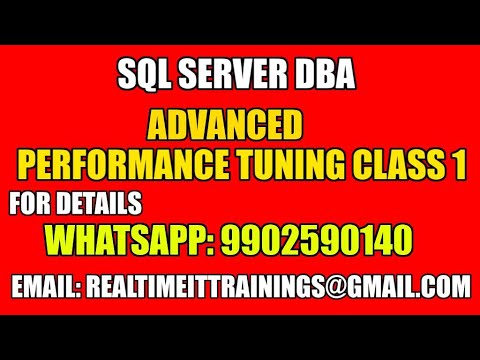 SQL Server Performance Optimization Class 1