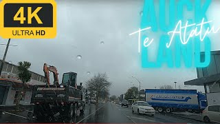 Auckland Drive | Henderson to Te Atatu Peninsula |  Drive in the Rain | 4K