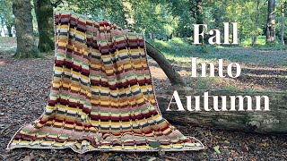 Autumn Blanket Crochet Tutorial // Fall Into Autumn Blanket 🍂 // Jacob's Ladder