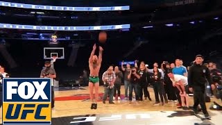 Conor McGregor sinks a 3 at Madison Square Garden | UFC 205