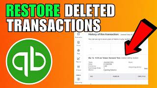 How To Restore Deleted Transactions In Quickbooks Online (2026) (New Update)