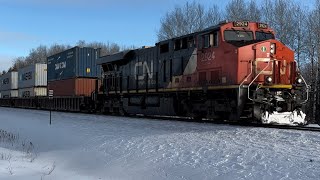 CN 2924 Southbound Intermodal in Bennett, WI at MP 437.