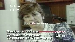 Puerto de Santiago con mercaderias - Aumentan las exportaciones en Chile 1993