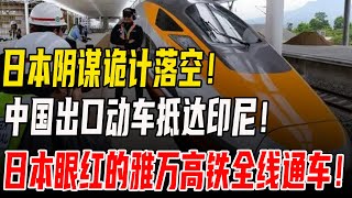 日本阴谋诡计落空！中国出口动车抵达印尼！让日本眼红不已的雅万高铁即将全线通车！