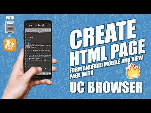 Create HTML page form Android mobile and view page with UC browser Create HTML page form Android mobile and view page with UC browser