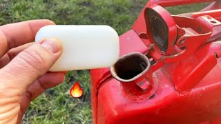 Just mix gasoline with soap and be amazed at the practical invention.