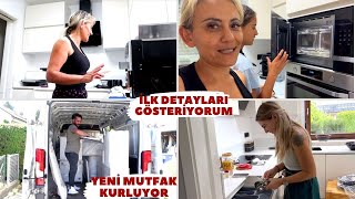 YENİ MUTFAK KURULUYOR 🥳 GELİNİM YETİŞTİ 🤩YERLEŞTİRME BAŞLADI | İLK DETAYLARINI PAYLAŞTIM