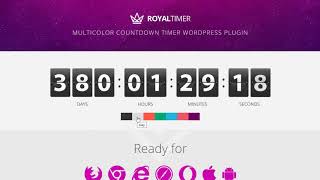 RoyalTimer Multicolor Countdown Timer WordPress Plugin