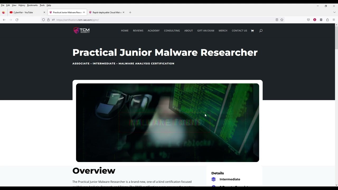 [Resources] "Practical Junior Malware Researcher" Certification From ...