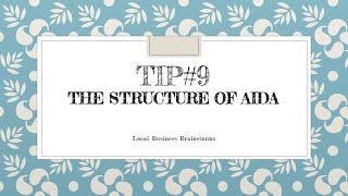 Advertising Tip #9: THE STRUCTURE OF AIDA