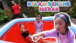 LEIKA AND TOMPEL SWIMS IN RED POOL GUARDED BY SQUID GAME GUARDS! 😫 FUNNY KIDS DRAMA