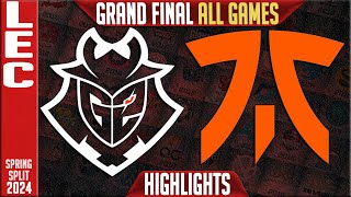 G2 vs FNC Highlights ALL GAMES | GRAND FINAL Playoffs LEC Spring 2024 | G2 Espor